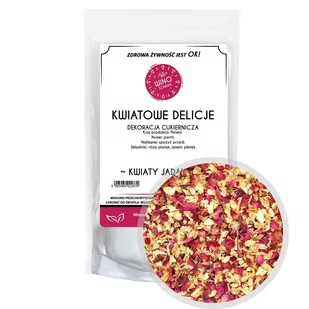 Kwiaty na tort Kwiatowe Delicje - 10g Jadalne - Dodatki do ciast w proszku - miniaturka - grafika 1