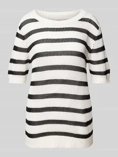 Sweter z dzianiny w paski - Swetry damskie - miniaturka - grafika 1