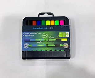 Schneider Link-It Slider Multipack 4 Długopisy i 4 Zakładki - Długopisy - miniaturka - grafika 1