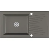 Zlewozmywaki - EOS Zlewozmywak granitowy z ociekaczem BARICCO szary metalik - miniaturka - grafika 1