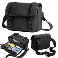 Torebki damskie - Torebka listonoszka czarna na ramię miejska wodoodporna elegancka na tablet 10,2″ 5,8 l Arctic Hunter K00568Black - miniaturka - grafika 1