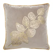 Poszewki na poduszki - Euro Firany Poszewka Dekoracyjna Euro Popla Beż + Zło 45x45 1211320 - miniaturka - grafika 1