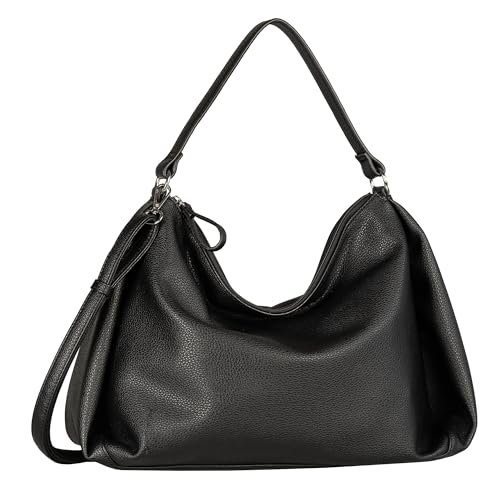 TOM TAILOR Cassia Hobo Bag damska torba na ramię, duża, czarny, l