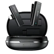 Mikrofony estradowe - Usams Bezprzewodowy mikrofon krawatowy ANC 2.4G Wireless Lavalier Microphone Lightning ZB244MKF01 (US-ZB244) - miniaturka - grafika 1