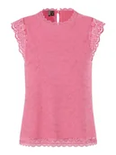 Bluzki damskie - Pieces Top "Olline" w kolorze różowym - miniaturka - grafika 1