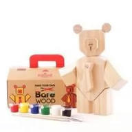 Zabawki kreatywne - KIPOD Kipod, kreatywny zestaw Bare Wood drewniany Miś - miniaturka - grafika 1