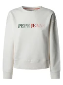 Bluzy damskie - Pepe Jeans Bluza "Regan" w kolorze białym - miniaturka - grafika 1