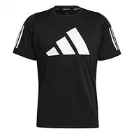 Koszulki męskie - Adidas Koszulka męska FL 3 Bar Tee podkoszulek czarny czarny L GL8920 - miniaturka - grafika 1