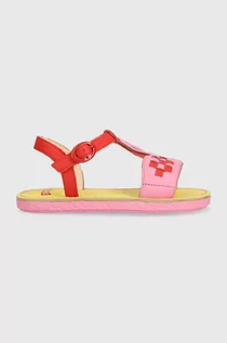 Buty dla dziewczynek - Camper sandały skórzane dziecięce kolor czerwony - grafika 1