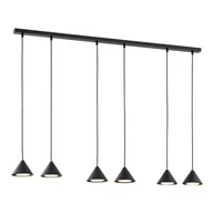 Lampy sufitowe - Elit lampa wisząca 6xGX54 czarna 1330/6 - miniaturka - grafika 1