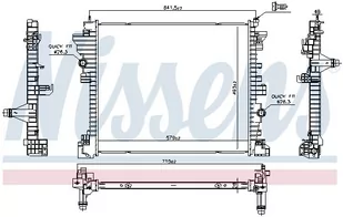 Chłodnica, układ chłodzenia silnika Nissens 606568 - Układ chłodzenia - akcesoria - miniaturka - grafika 1