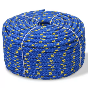 Linka vidaXL żeglarska z polipropylenu, 10 mm, 50 m, niebieska vidaXL - Łańcuchy i liny stalowe - miniaturka - grafika 1