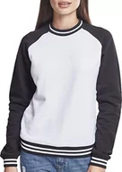 Swetry damskie - Urban Classics Damski sweter Contrast College Crew, wielokolorowy (Wht/Blk 00224), XS - miniaturka - grafika 1