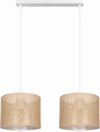 Lampy sufitowe - Lampa wisząca Solar Lampa wisząca żyrandol BOHO len 2 żarówki biała - miniaturka - grafika 1