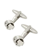 Spinki do mankietów i krawatów - Spinki do mankietów z efektem plecionki - miniaturka - grafika 1