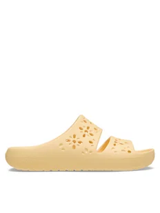 Crocs Klapki Classic Floral Cutout Sandal 210966 Pomarańczowy - Klapki i japonki damskie - miniaturka - grafika 1