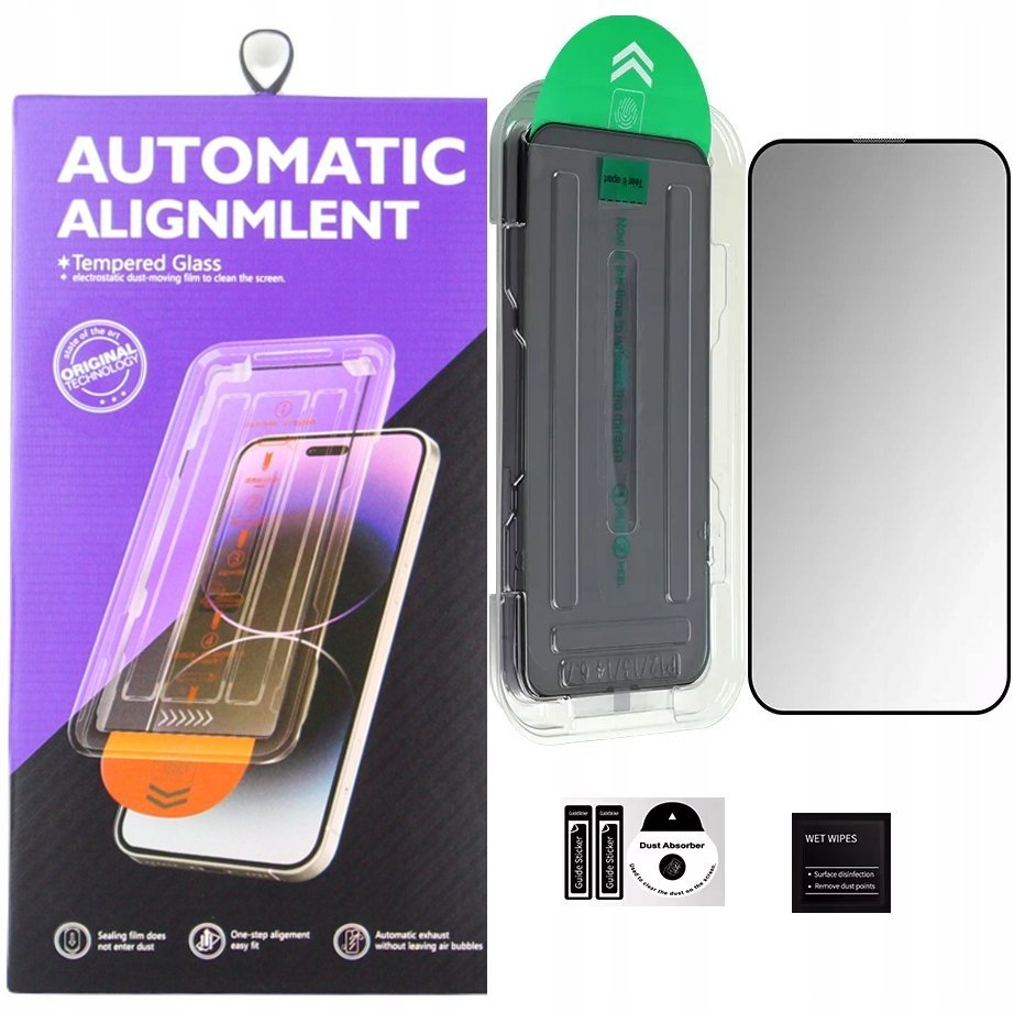 SZKŁO PRYWATYZUJĄCE do iPhone 17 PRO MAX Z RAMKĄ DO MONTAŻU ŁATWY MONTAŻ
