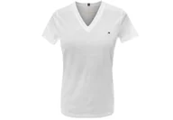 Koszulki i topy damskie - Tommy Hilfiger Koszulka T-Shirt Heritage V-Neck Tee White Ww0Ww24969 100 L - miniaturka - grafika 1