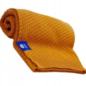 Koce i narzuty dla dzieci - Kocyk bambusowy bawełniany 80x100 pomarańczowy ATEST - miniaturka - grafika 1