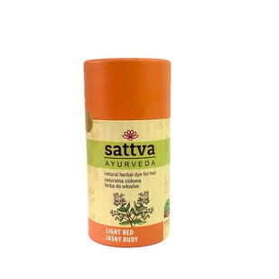 Sattva SATTVA HENNA NATURALNA ZIOŁOWA FARBA DO WŁOSÓW JASNA RUDA 150G - Farby do włosów i szampony koloryzujące - miniaturka - grafika 1