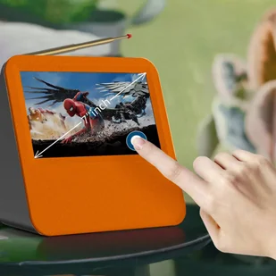 Mini telewizor przenośny 7" DVB-T2 H.265 Pomarańcz - Kable - miniaturka - grafika 8
