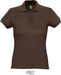 SOLS Damska koszulka polo piqué 11338 Braun Chocolate L - Koszulki i topy damskie - miniaturka - grafika 1