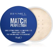 Pudry do twarzy - Rimmel Match Perfection matujący sypki puder do twarzy 001 18g - miniaturka - grafika 1
