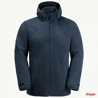 Kurtki i kamizelki sportowe męskie - Męska kurtka Jack Wolfskin TAUBENBERG 3IN1 JKT NIGHT BLUE - miniaturka - grafika 1