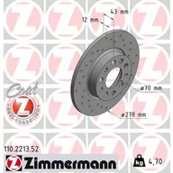 Tarcze hamulcowe - Tarcza hamulcowa ZIMMERMANN 110.2213.52 - miniaturka - grafika 1