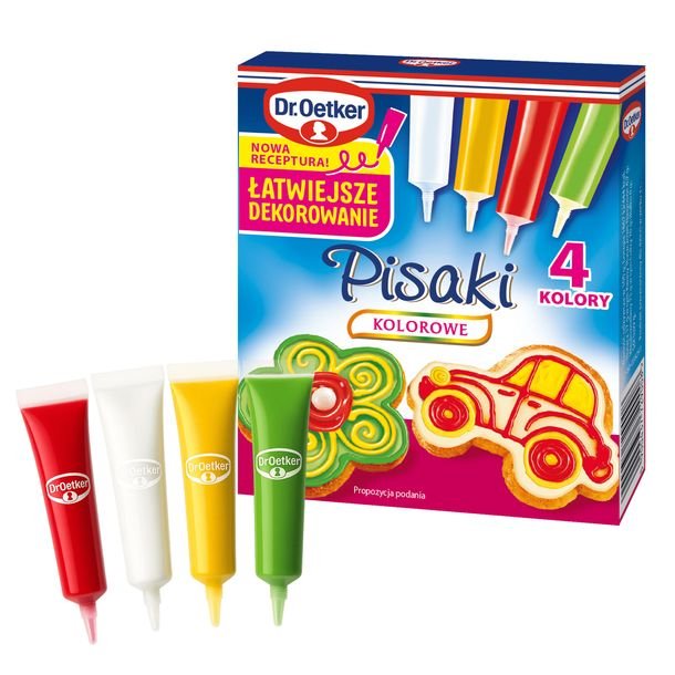 Dr. Oetker Pisaki kolorowe 68 g (4 x 17 g)