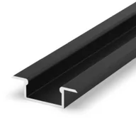 Akcesoria do oświetlenia - Profil LED P6-2 wpuszczany lakierowany 100cm na taśmy 13mm czarny - miniaturka - grafika 1