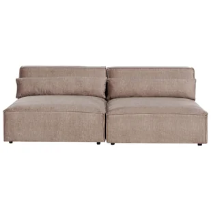 Sofa modułowa 2-osobowa bez podłokietników brązowa HELLNAR - Sofy i kanapy - miniaturka - grafika 1