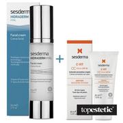 Zestawy kosmetyków damskich - Sesderma Hidraderm Hyal + C Vit CC Cream SPF 15 ZESTAW Krem do twarzy 50 ml + Krem CC z ochroną 30 ml - miniaturka - grafika 1