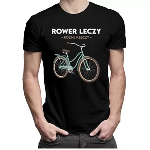 Koszulkowy, Męska koszulka, Rower Leczy Różne Rzeczy, rozmiar XXL - Koszulki męskie - miniaturka - grafika 1