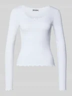 Bluzki damskie - Bluzka z długim rękawem z dekoltem okrągłym - miniaturka - grafika 1