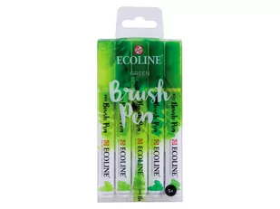 Talens Ecoline Brush Pen zestaw 5 Green 11509906 - Kredki, ołówki, pastele i pisaki - miniaturka - grafika 1