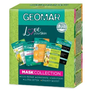 Geomar Mask Collection – zestaw 5 masek do twarzy (nawilżająca, oczyszczająca, liftingująca, rozświetlająca, kojąca) - Maseczki do twarzy - miniaturka - grafika 1