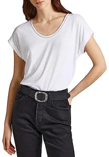 Pepe Jeans Koszulka damska Adelaide, Biały (biały), S - Koszulki i topy damskie - miniaturka - grafika 1
