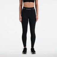 Spodnie sportowe damskie - Legginsy damskie New Balance WP41177BK  czarne - miniaturka - grafika 1
