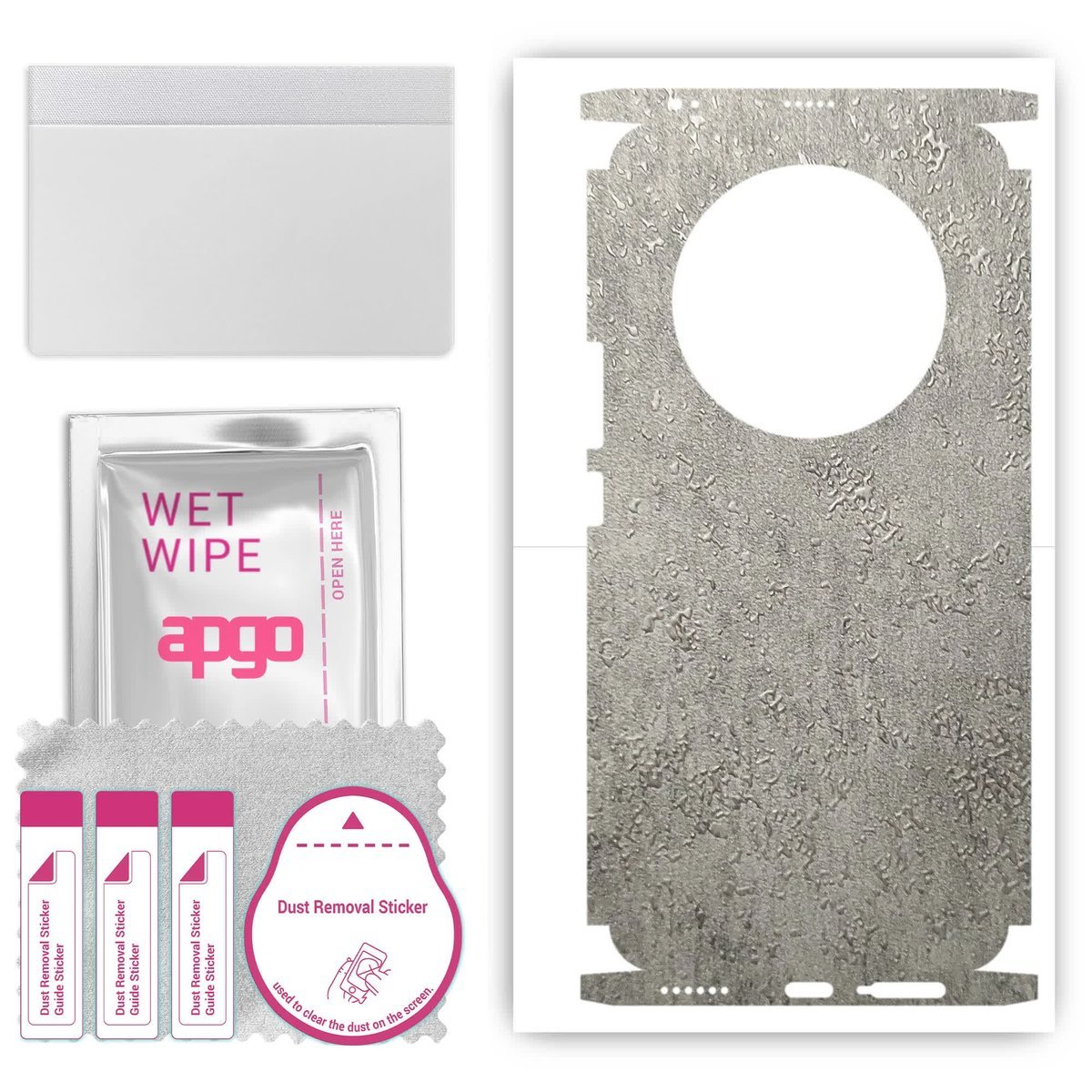 Folia naklejka skórka strukturalna na TYŁ+BOKI do Honor Magic5 Pro - Beton - apgo SKINS