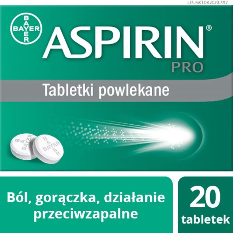 Bayer Aspirin Pro 20 tabletek powlekanych