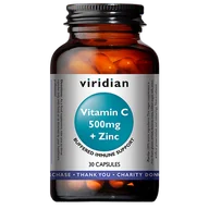 Witaminy i minerały - Viridian Witamina C 500 mg z cynkiem Suplement diety 30 kaps. - miniaturka - grafika 1