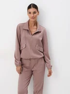 Bluzy damskie - Mohito - Bluza z zamkiem - brązowy - miniaturka - grafika 1