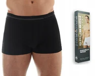 Majtki męskie - Bokserki męskie COMFORT WOOL BX10430 BRUBECK r L - miniaturka - grafika 1