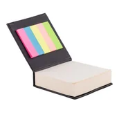 Gadżety  do biura - Blok z karteczkami do notatek bura czarny - miniaturka - grafika 1