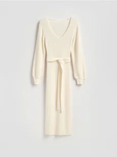 Reserved - Sukienka z wełną - złamana biel - Sukienki - miniaturka - grafika 1