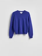 Swetry damskie - Reserved - Wełniany sweter - burgundowy - miniaturka - grafika 1