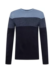 Trendyol Męska bluza z golfem, wąska bluza z golfem, ciemnoniebieska, L, Ciemny granatowy niebieski, L - Bluzy męskie - miniaturka - grafika 1