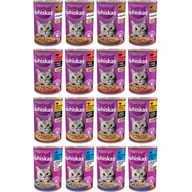 Mokra karma dla kotów - Whiskas Mokra karma dla kota Whiskas różne smaki pakiet 16 x 400 g - miniaturka - grafika 1