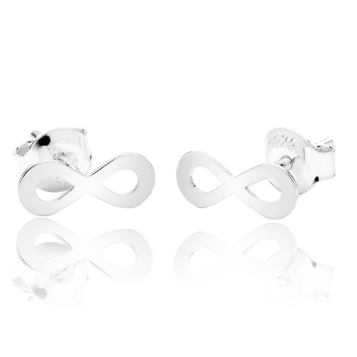 Kolczyki nieskończoność srebrne